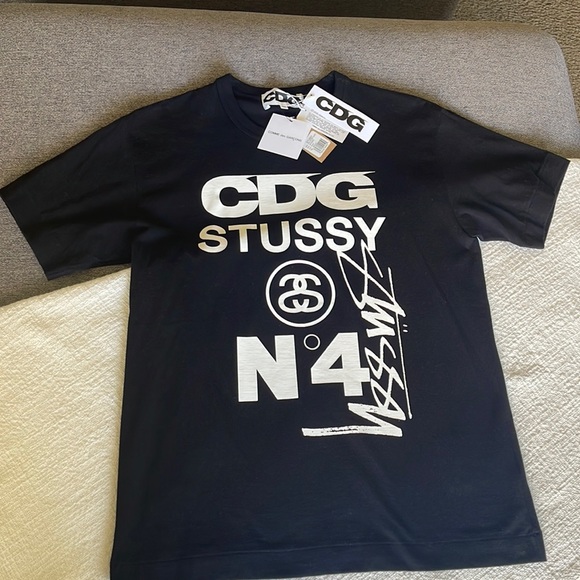 Stüssy x Comme Des Garçon Black Tee - Picture 3 of 4